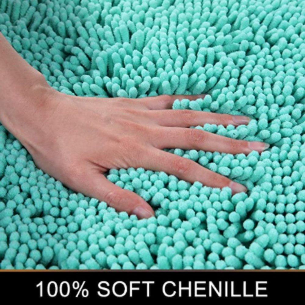NEW! 2 Piece Chenille Bath Mat Set